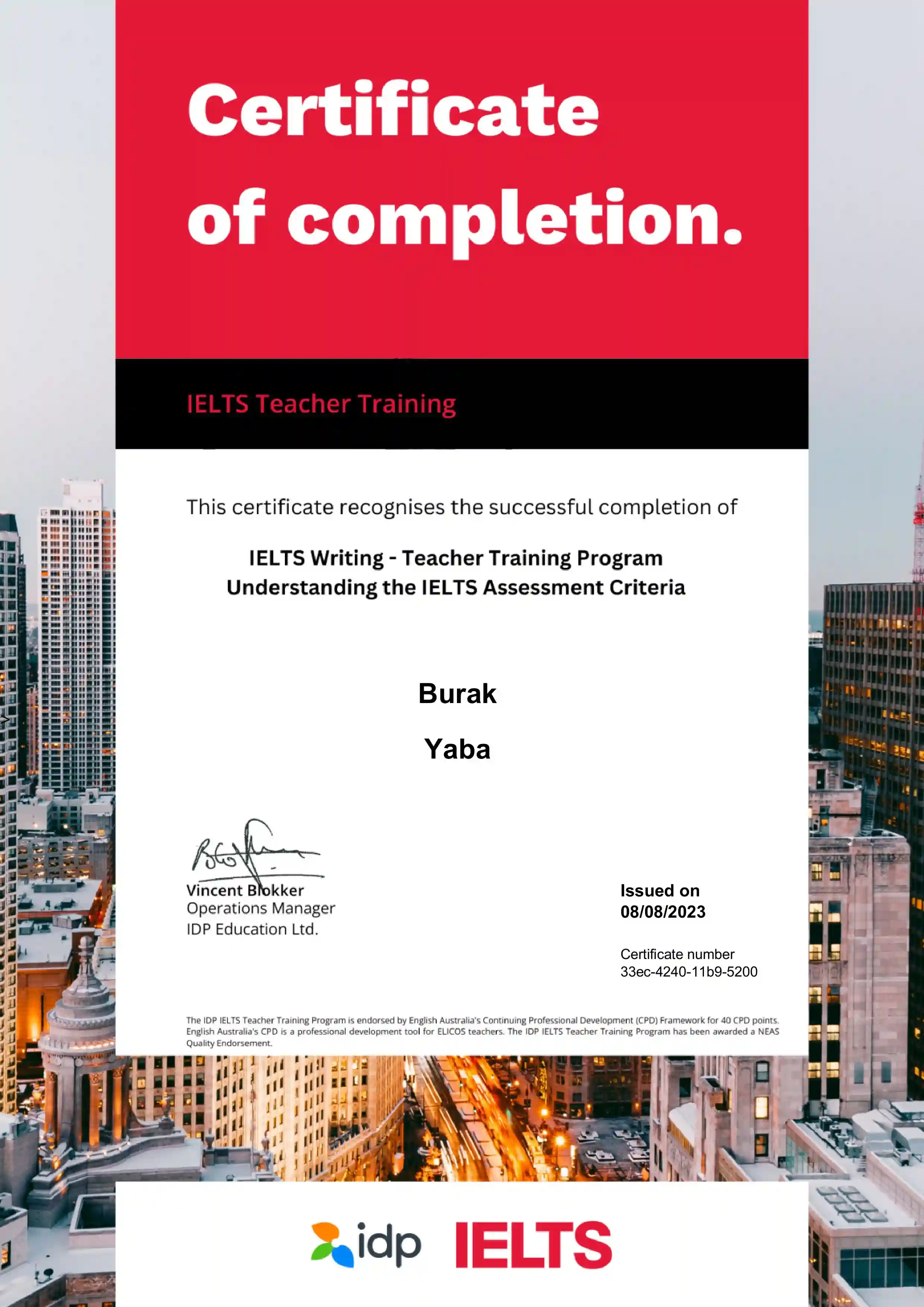 IELTS Writing Teacher Training Program